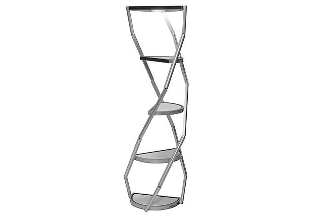 Twist Vitrinensäule halbrund Aufbau Twist Vitrinensäule halbrund Aufbau