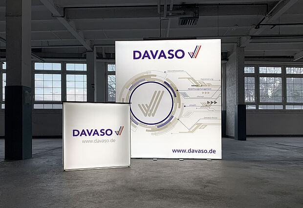DAVASO GmbH ALU LightUp LED-Messetheke DAVASO GmbH ALU LightUp LED-Messetheke