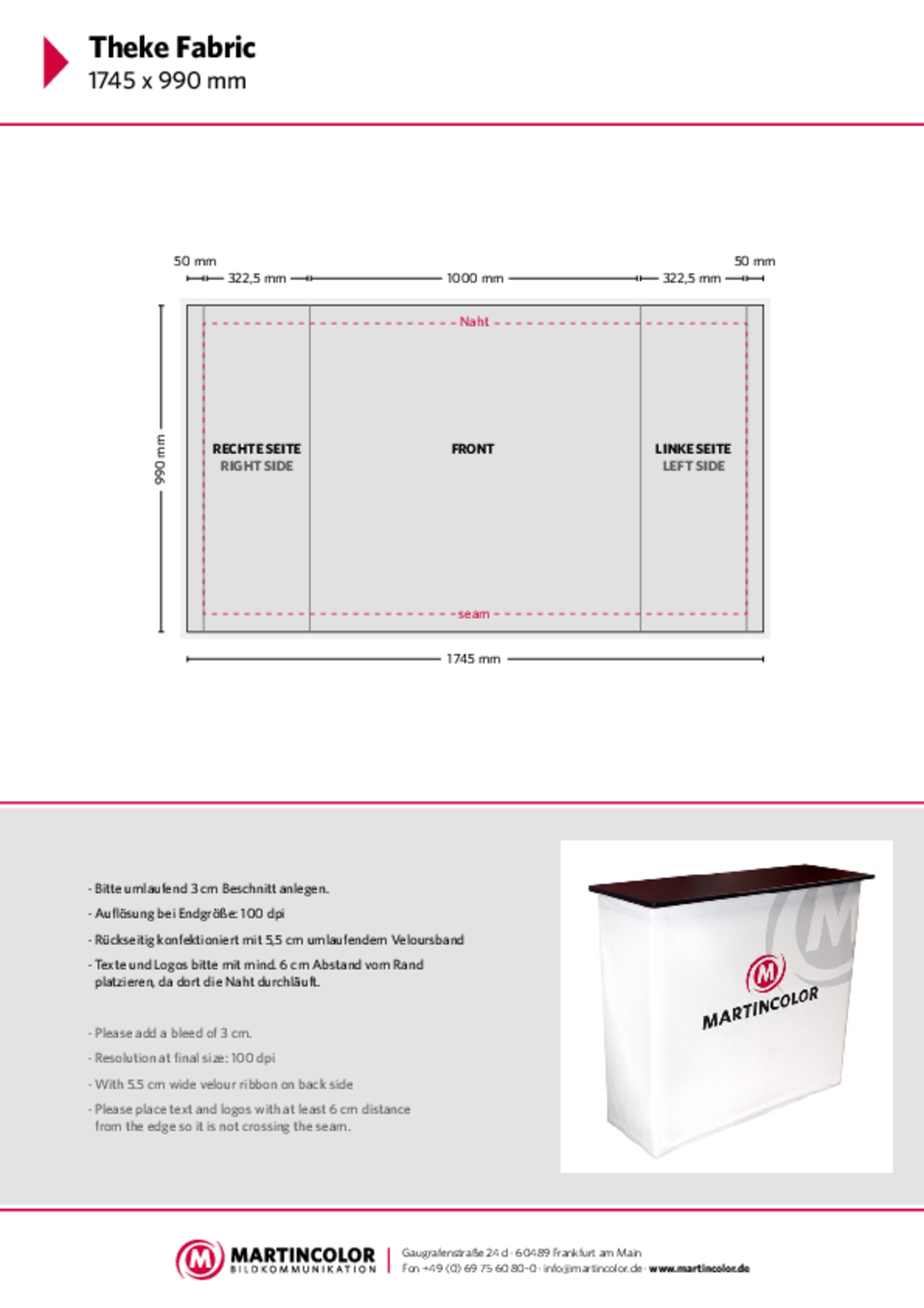 Counter Fabric data sheet PDF