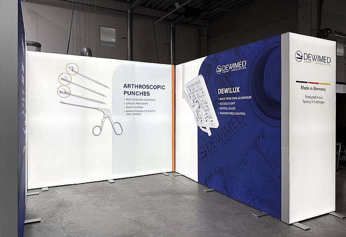 Dewimed Medizintechnik GmbH LED exhibition stand ALU STAR 2 Dewimed Medizintechnik GmbH LED exhibition stand ALU STAR 2