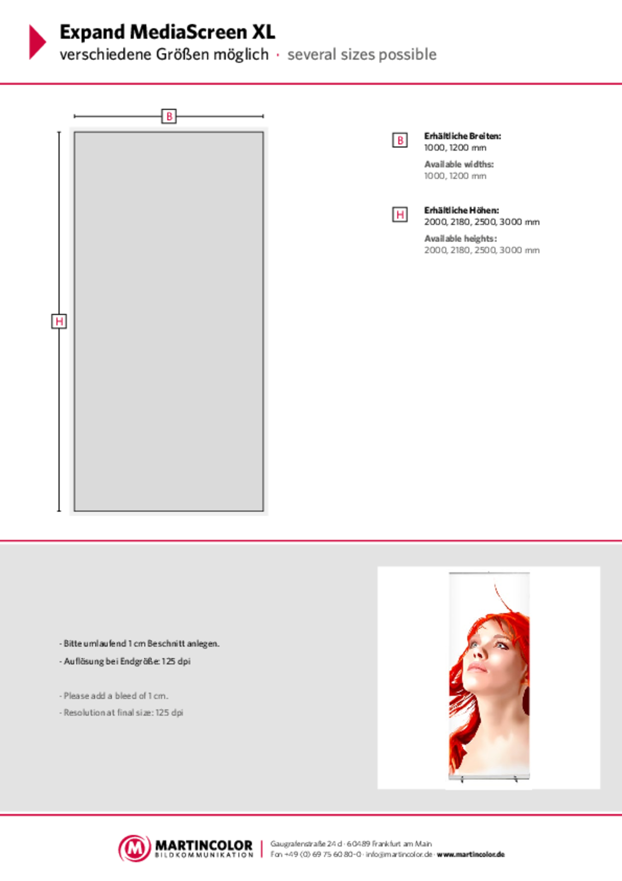 Expand MediaScreen XL data sheet PDF