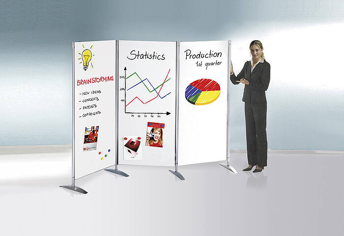 Stellwand MC METRO Whiteboard Stellwand MC METRO Whiteboard