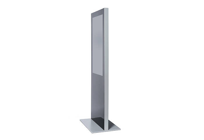 Digital info pillar SLIM side view