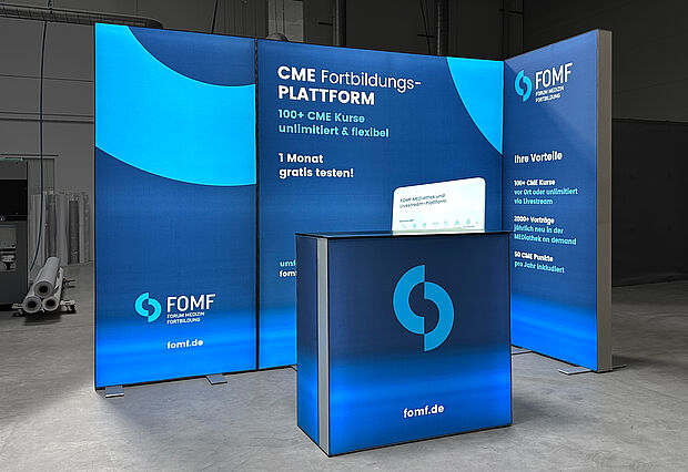 FOMF Forum Medizin Fortbildung ALU STAR illuminated wall FOMF Forum Medizin Fortbildung ALU STAR illuminated wall