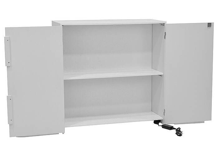 ALU LightUp PLUS LED-Theke - Rückseite mit offenen Türen ALU LightUp PLUS LED-Theke - Rückseite mit offenen Türen