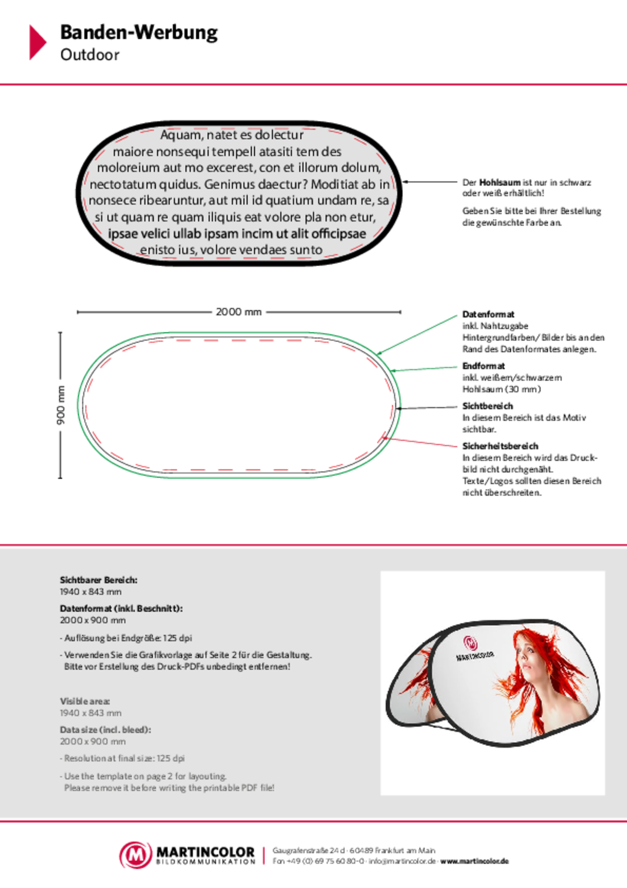 Accessory advertising data sheet PDF