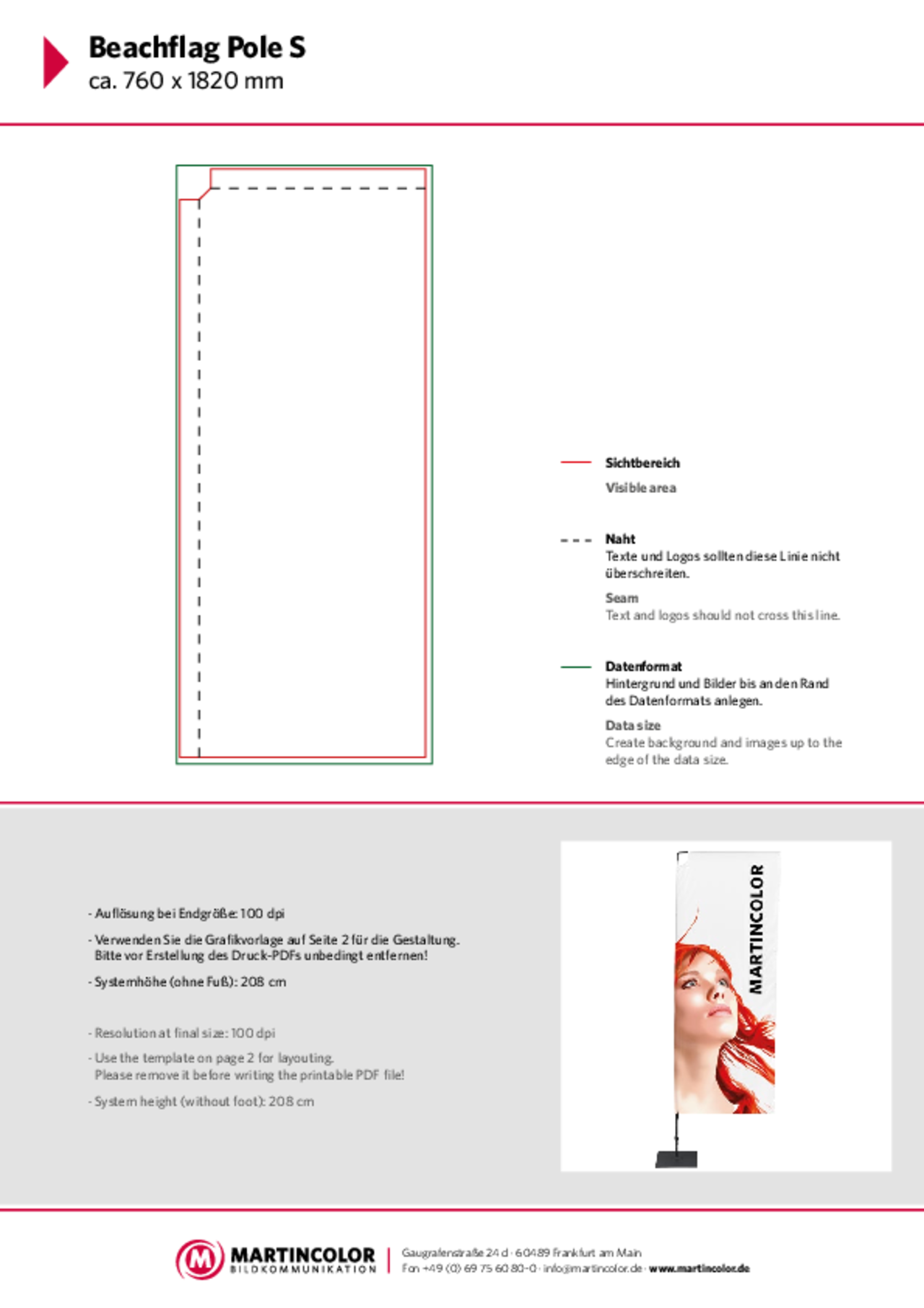 Beachflag Pole data sheet PDF