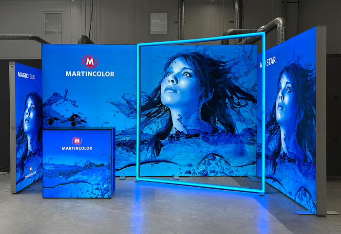 LED-Messestand mit RGB Frame 3 LED-Messestand mit RGB Frame 3