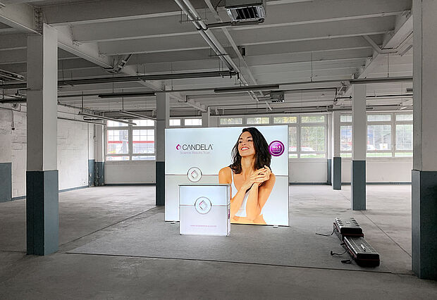 Candela Laser Germany LED exhibition wall ALU STAR
