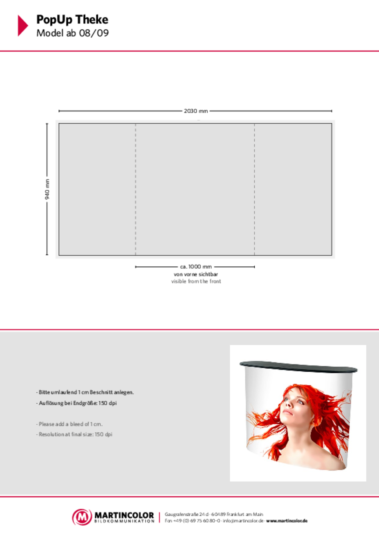 PopUp Counter data sheet PDF