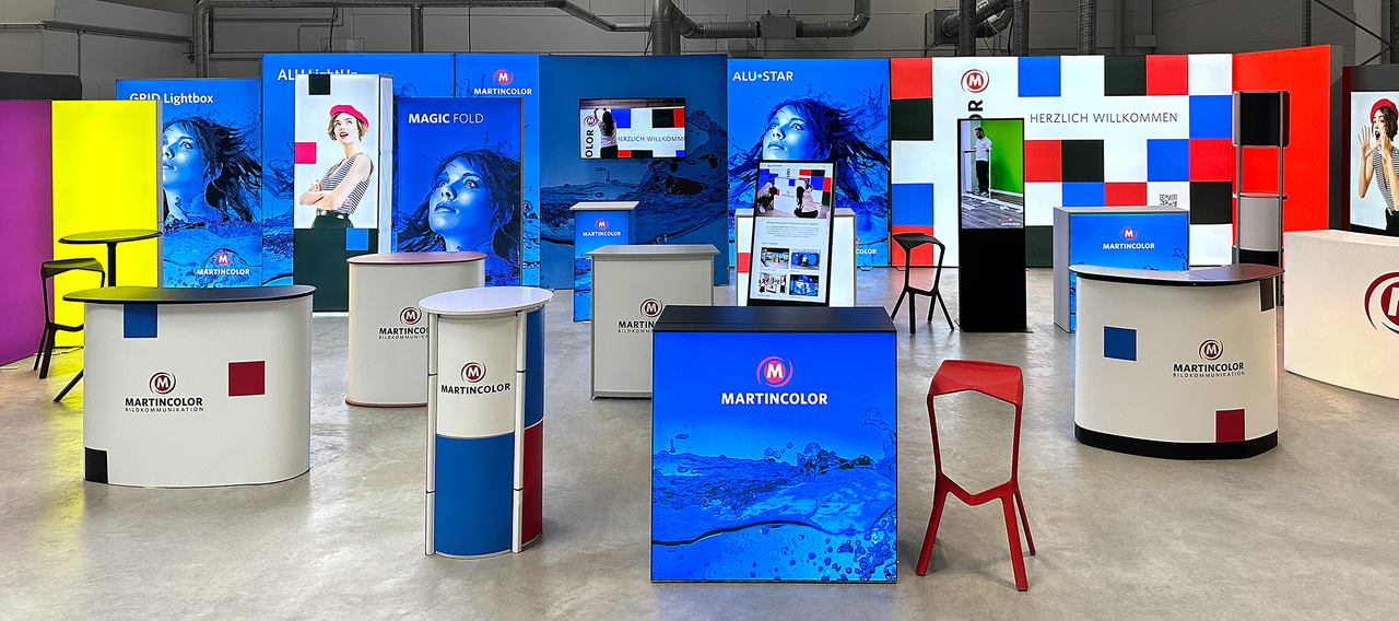 Showroom für LED-Messestände, Messetheken und mehr