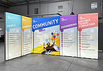 TUM Campus Heilbronn ALU LightUp LED exhibition stand 2 TUM Campus Heilbronn ALU LightUp LED exhibition stand 2