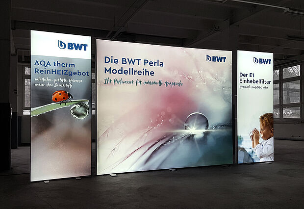 BWT Wassertechnik GmbH ALU STAR LED exhibition stand BWT Wassertechnik GmbH ALU STAR LED exhibition stand