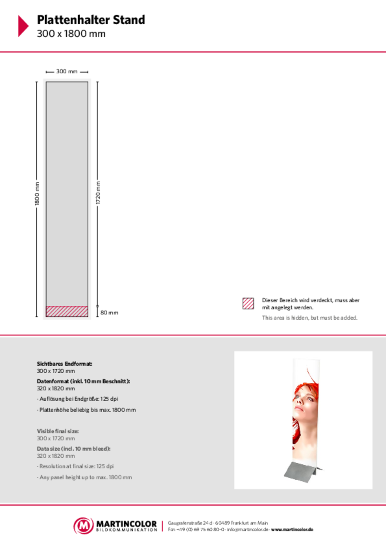 Plattenhalter Stand Datenblatt PDF