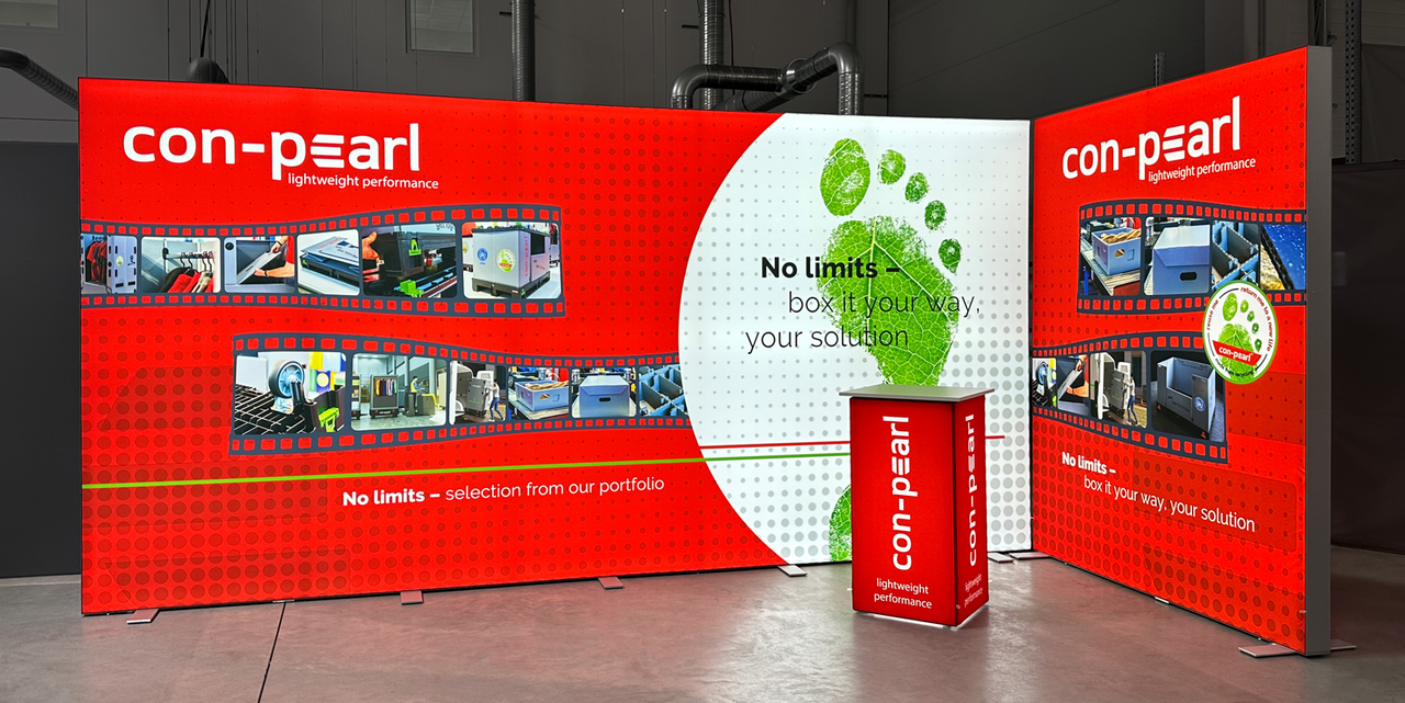 Modularer LED-Messestand von con-pearl