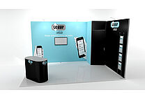 ISOframe Fabric exhibition stand solutions Example 3