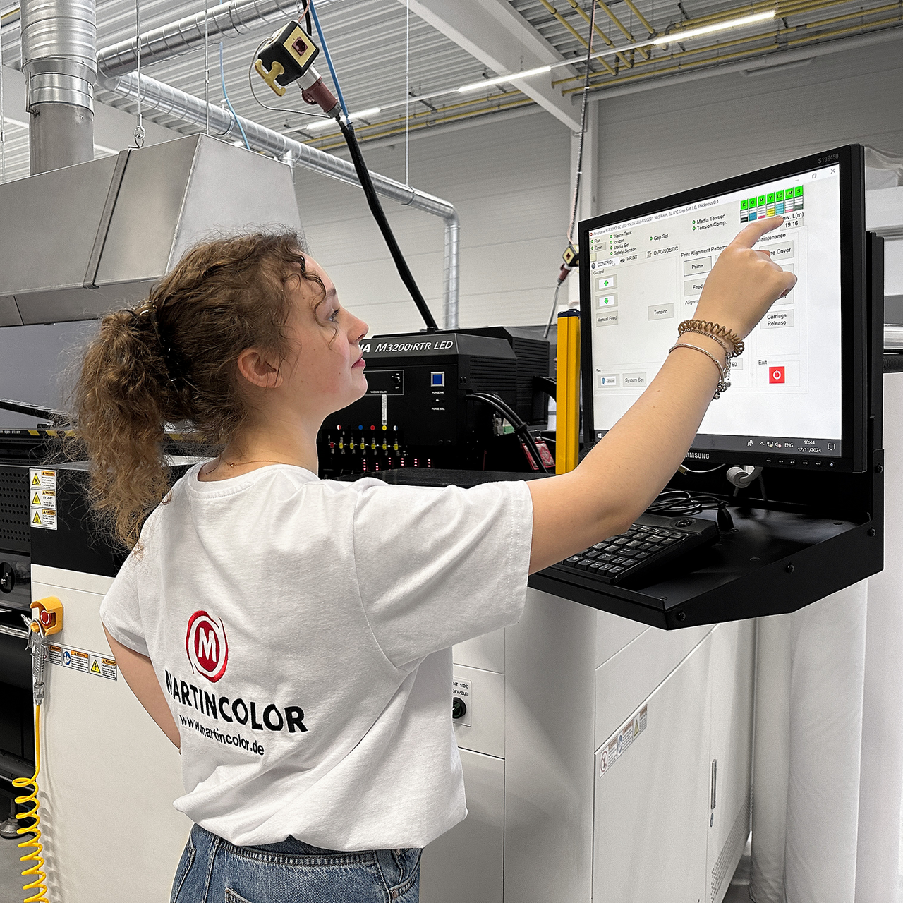 Druckmaschine einstellen