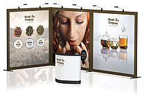 Expand GrandFabric exhibition stand solutions with counter