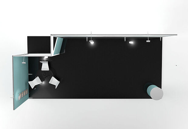 ISOframe Fabric exhibition stand solutions Example 3