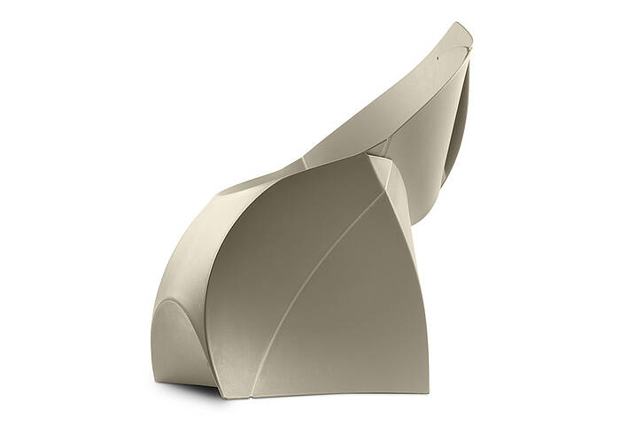 Flux Chair Pebble grey side view right