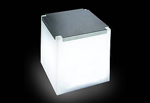 Luminous cube CUBO INOX