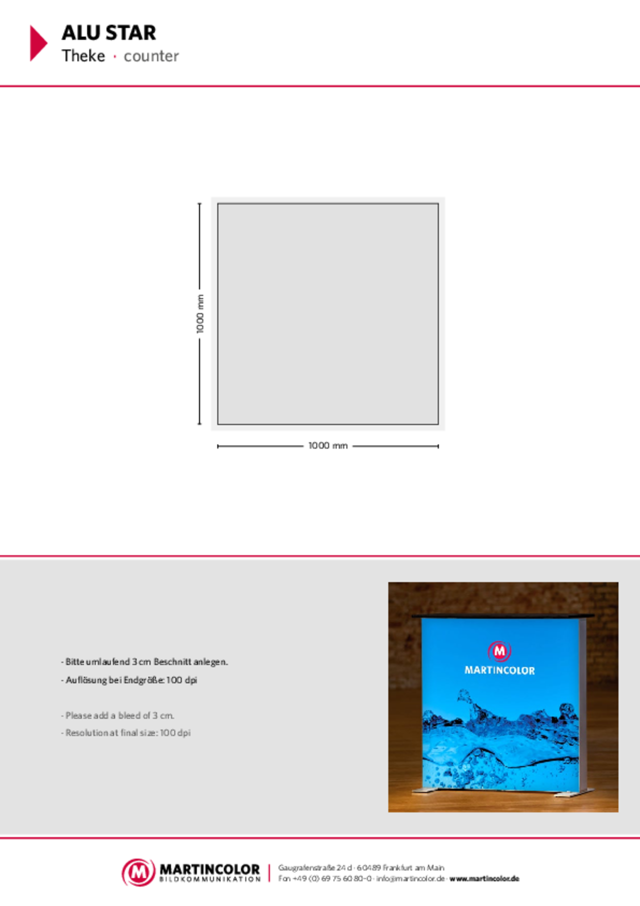ALU STAR LED-Theke Datenblatt PDF