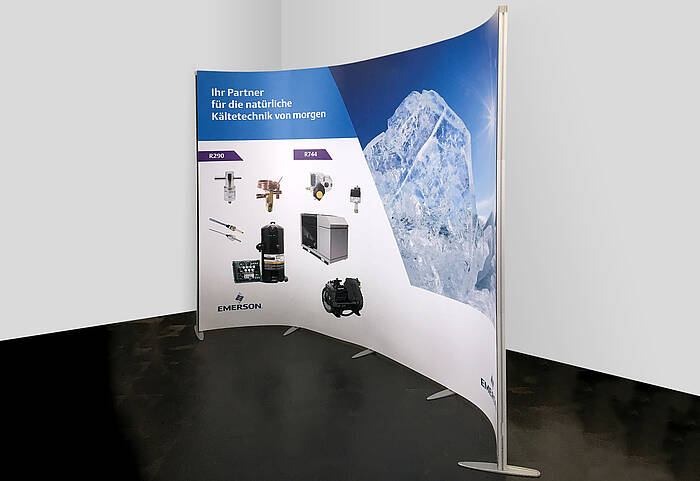 Emerson Climate Technologies GmbH ISOframe Wave exhibition wall 2 Emerson Climate Technologies GmbH ISOframe Wave exhibition wall 2