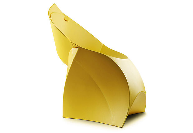 Flux Chair Gelb Seitenansicht links Flux Chair Gelb Seitenansicht links