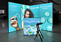 Kaladent AG LED-Messestand Ecke