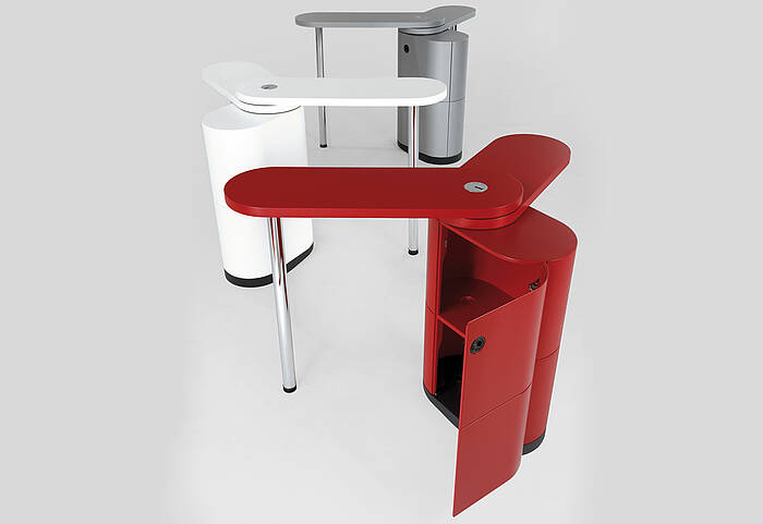 Penta Looop red, white and silver Penta Looop red, white and silver