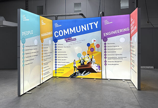 TUM Campus Heilbronn ALU LightUp LED exhibition stand TUM Campus Heilbronn ALU LightUp LED exhibition stand