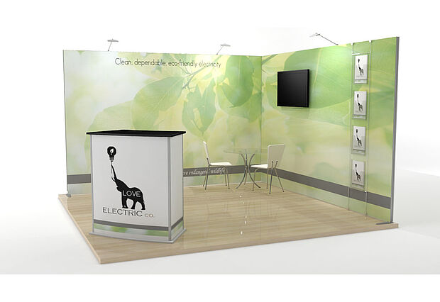 ISOframe Fabric exhibition stand solutions 3x3
