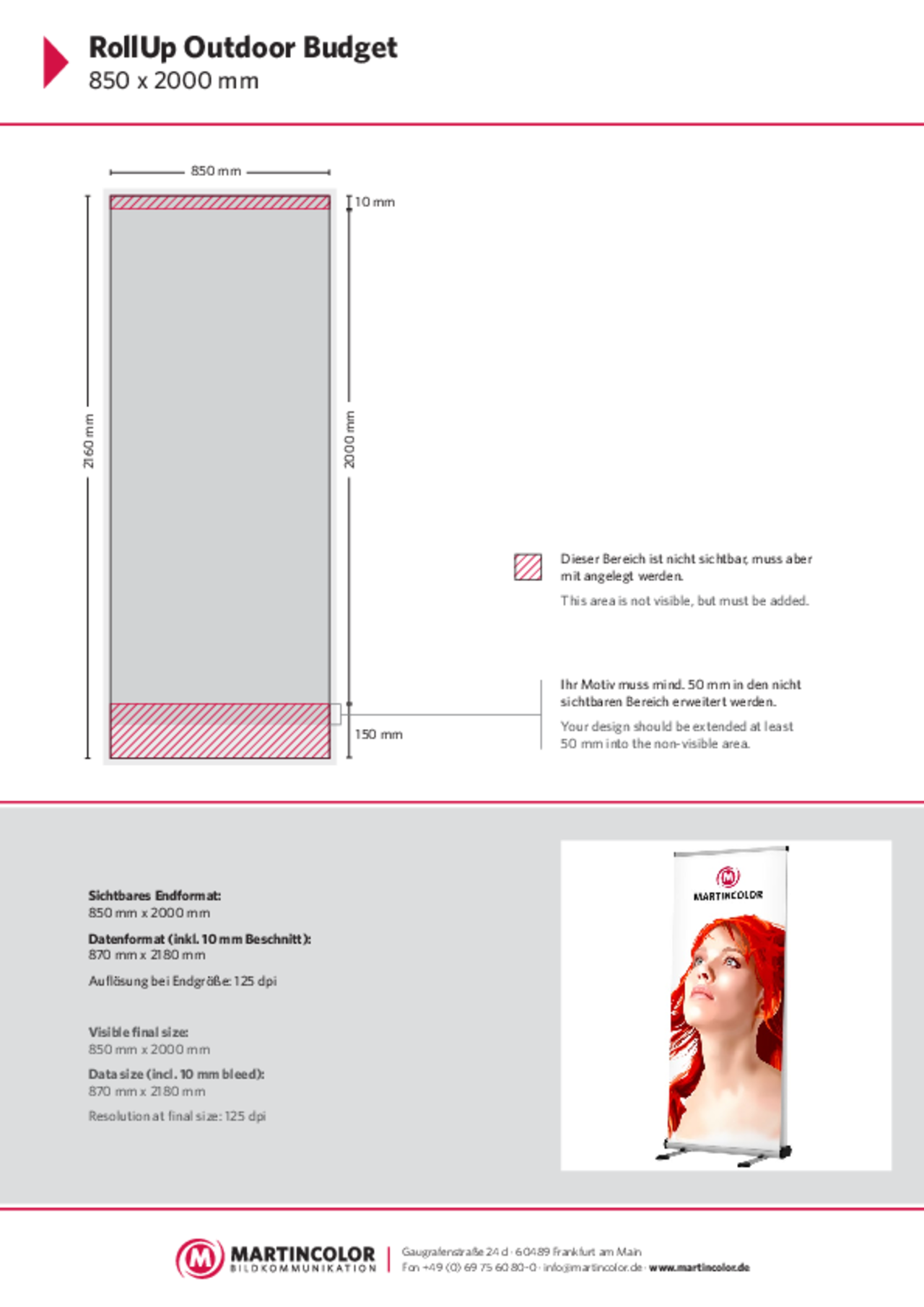 RollUp Outdoor Budget Datenblatt PDF