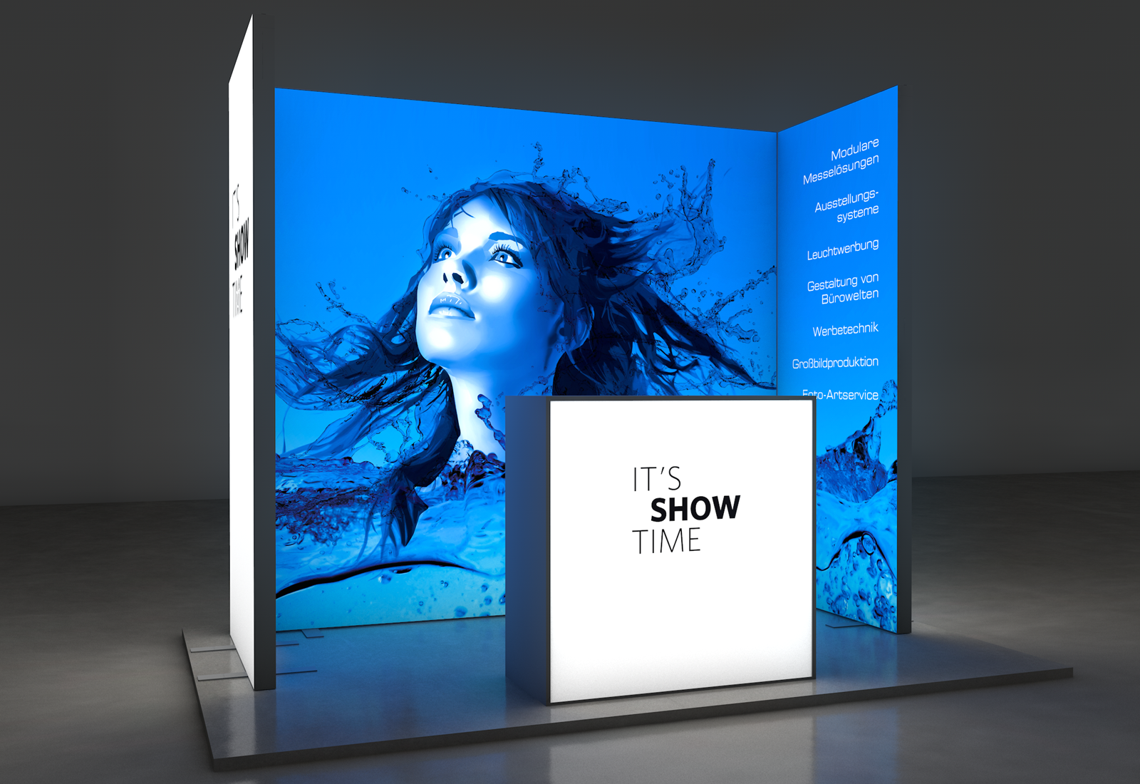 LED Messestand 3x2 m Reihenstand
