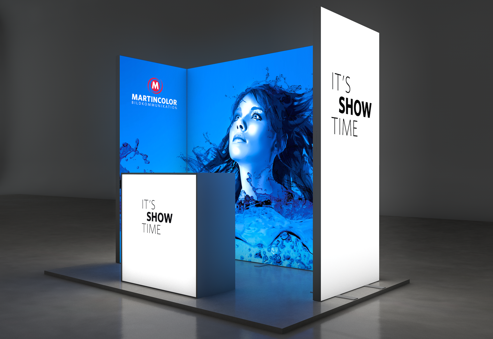 LED Messestand 3x2 m Reihenstand