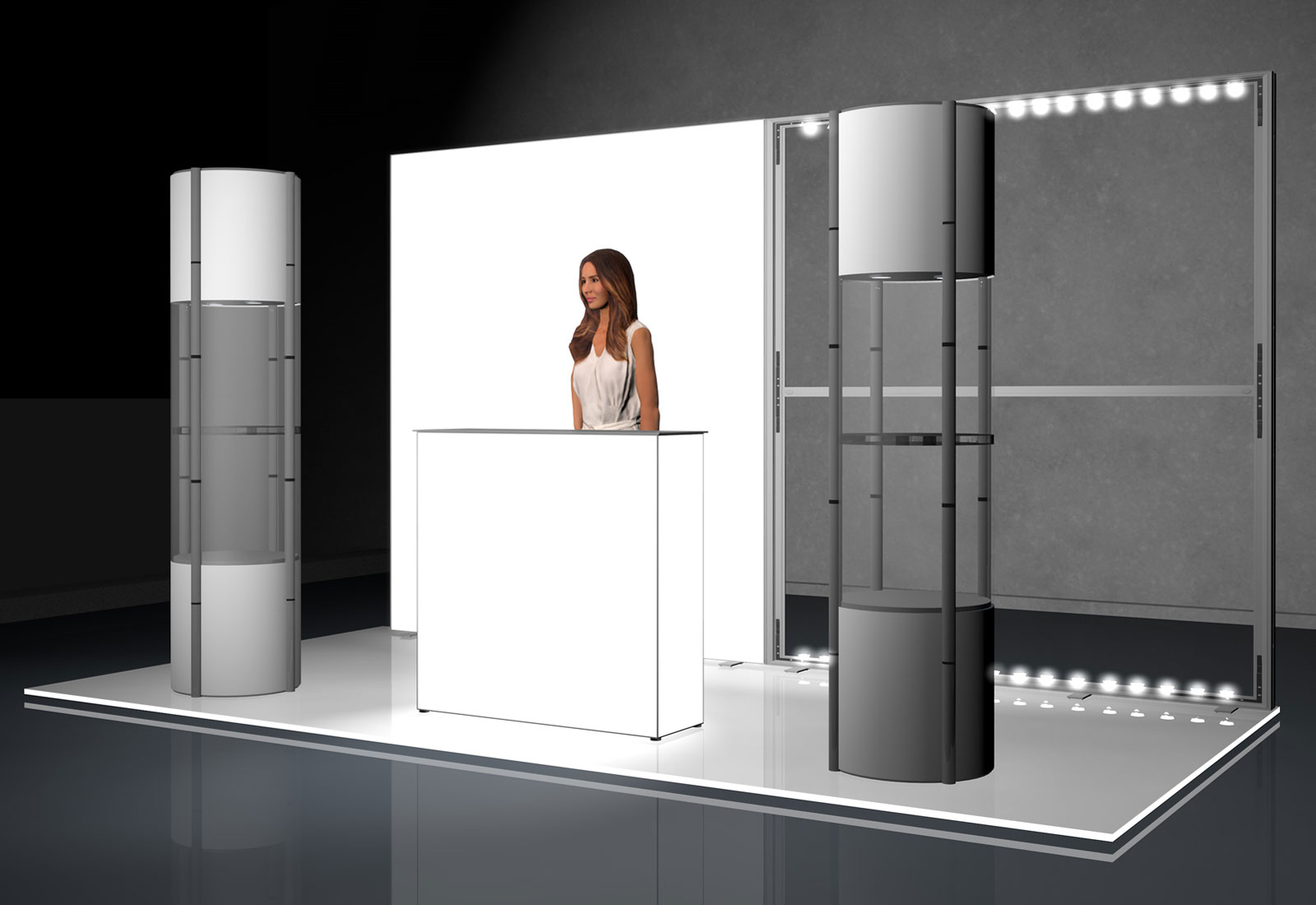 Messe-Set LED 8 für 4x2 m Standfläche