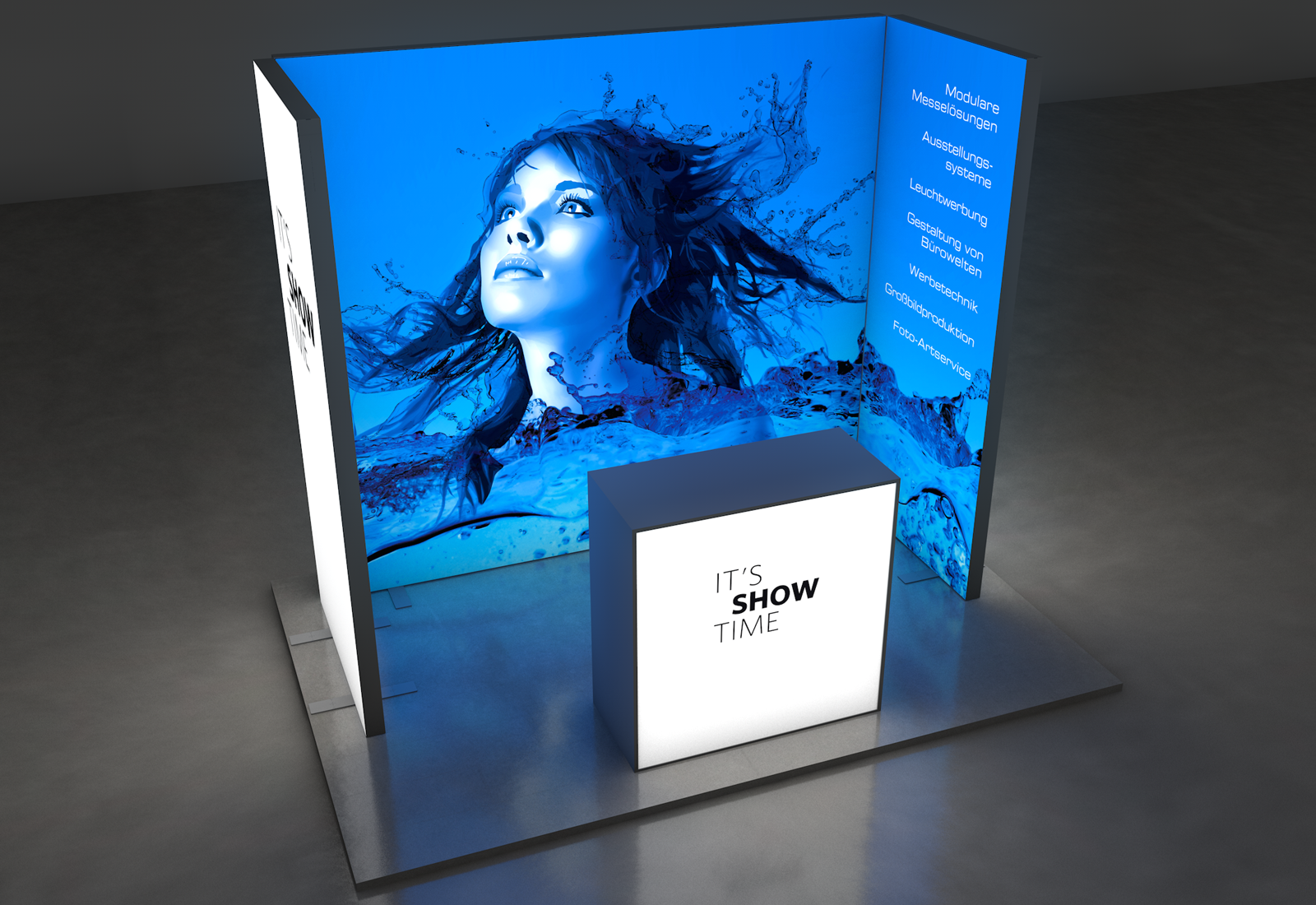 LED Messestand 3x2 m Reihenstand