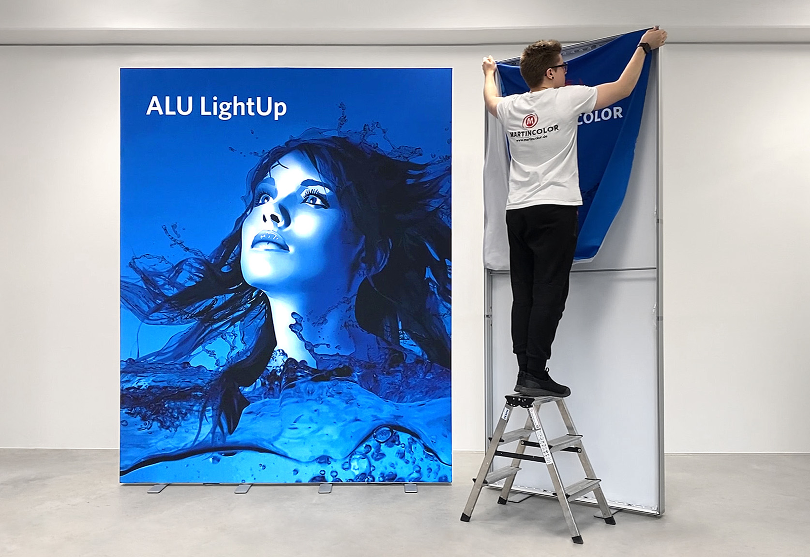 ALU LightUp LED-Messewand