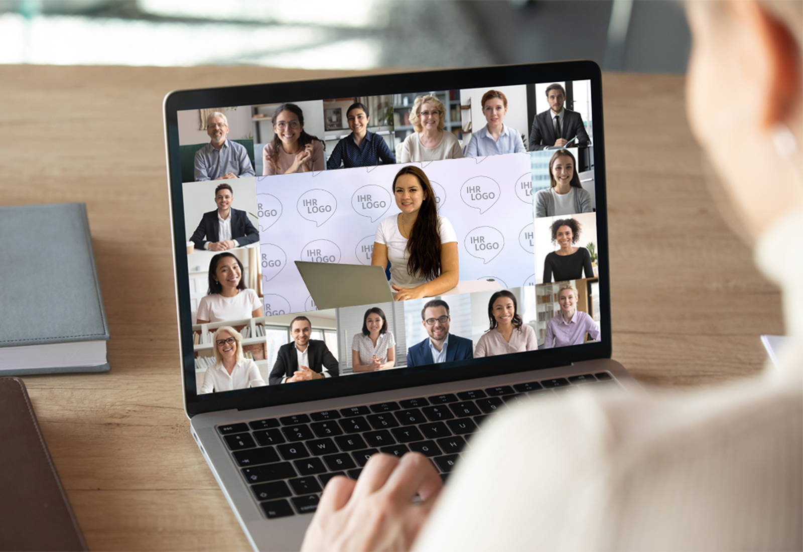 RollUp Rückwand mit Logo