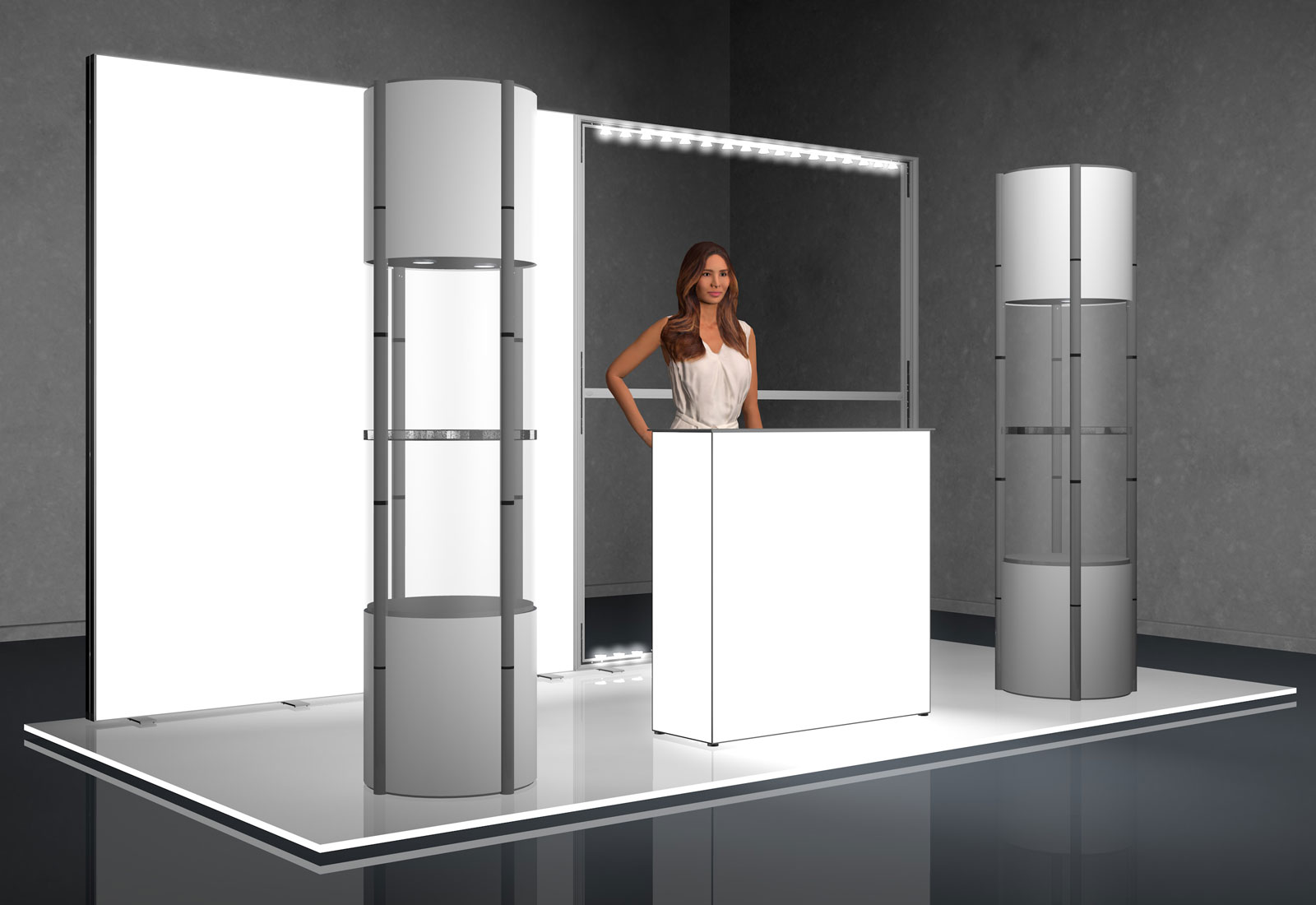 Messe-Set LED 8 für 4x2 m Standfläche