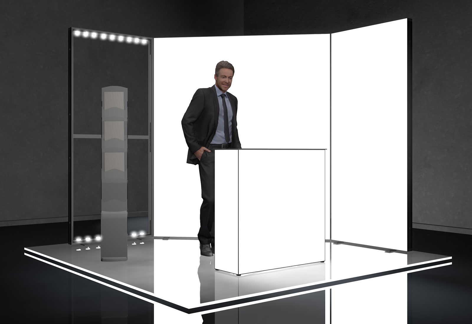 Messe-Set LED 4 für 3x3 m Standfläche