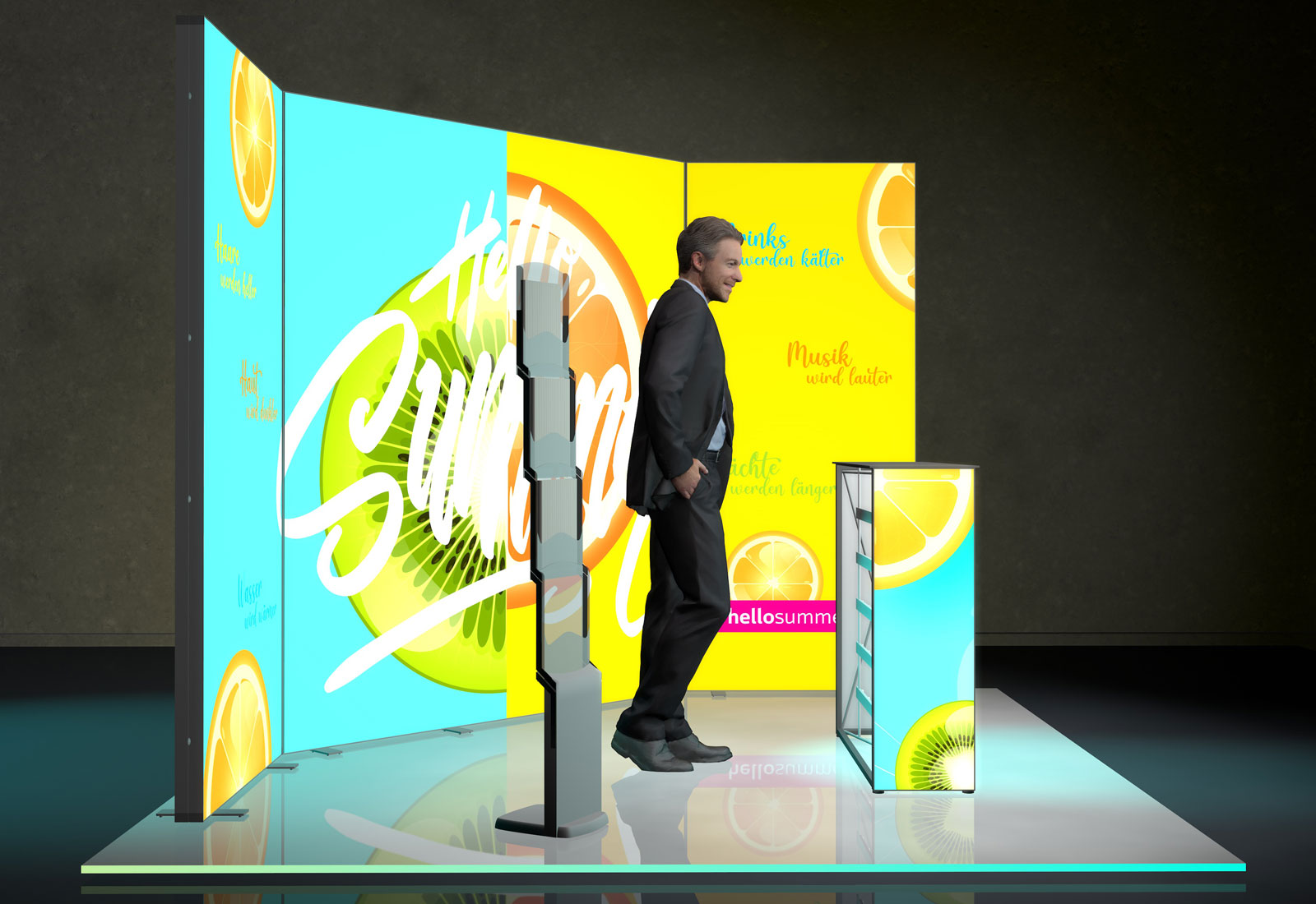 Messe-Set LED 4 für 3x3 m Standfläche