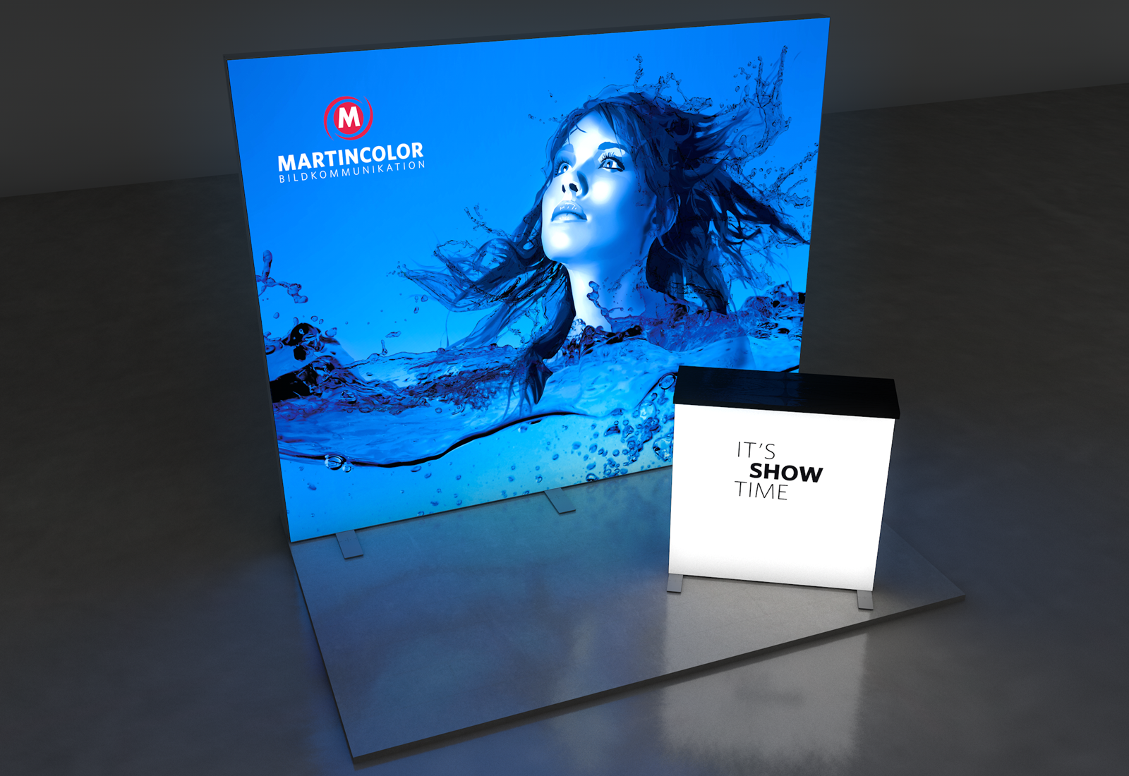 LED Messestand Premium 3x2 m Kopfstand