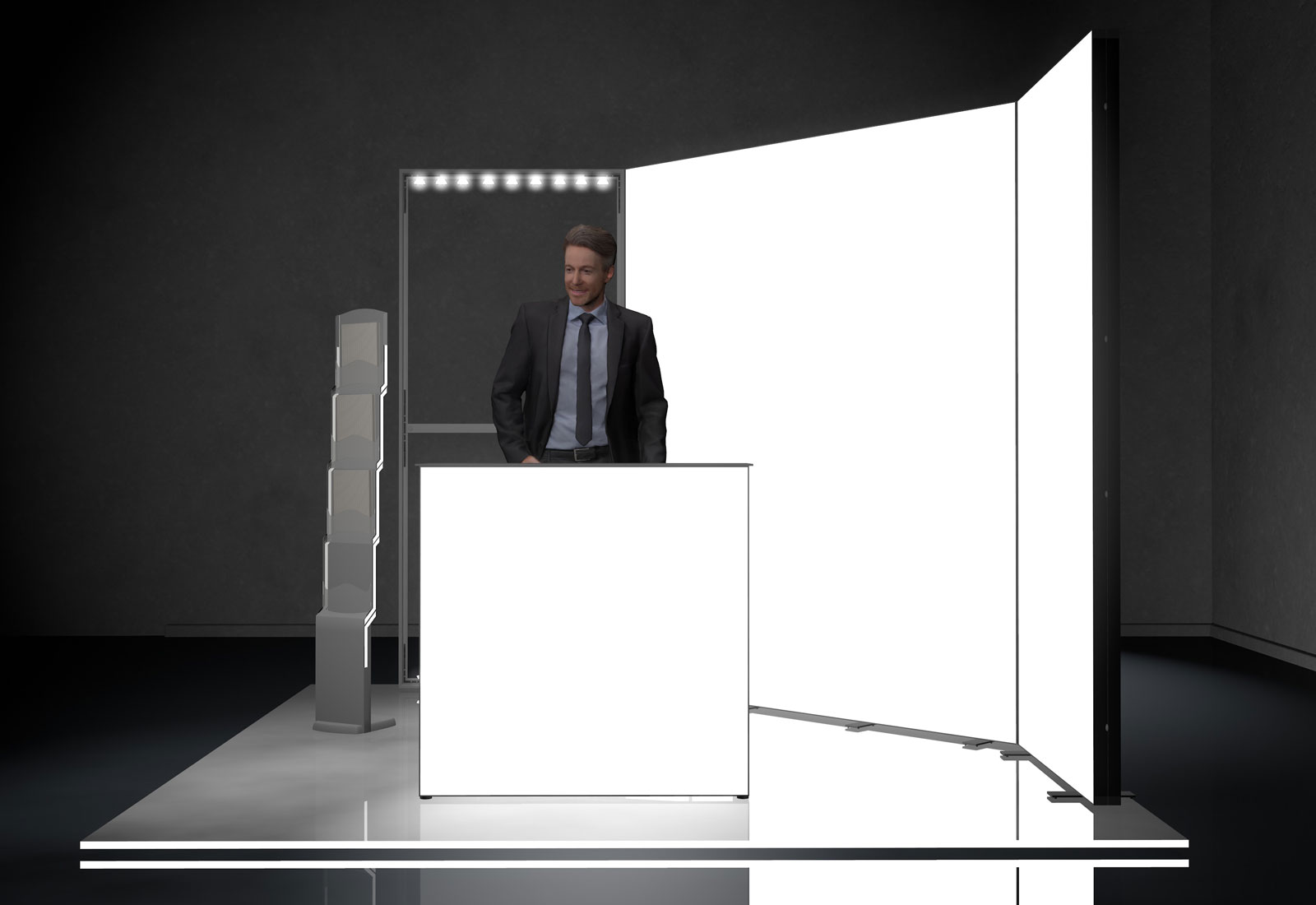 Messe-Set LED 4 für 3x3 m Standfläche