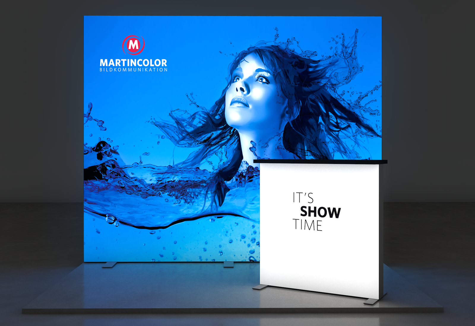 LED Messestand Premium 3x2 m Kopfstand
