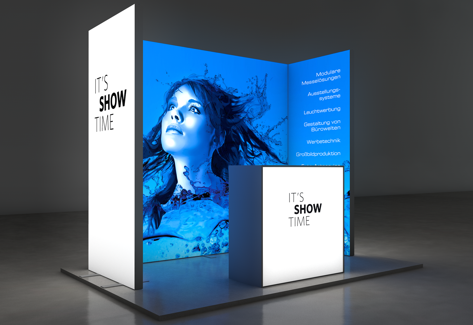 LED Messestand 3x2 m Reihenstand
