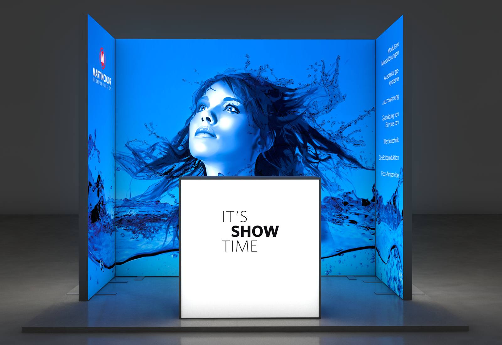 LED Messestand 3x2 m Reihenstand