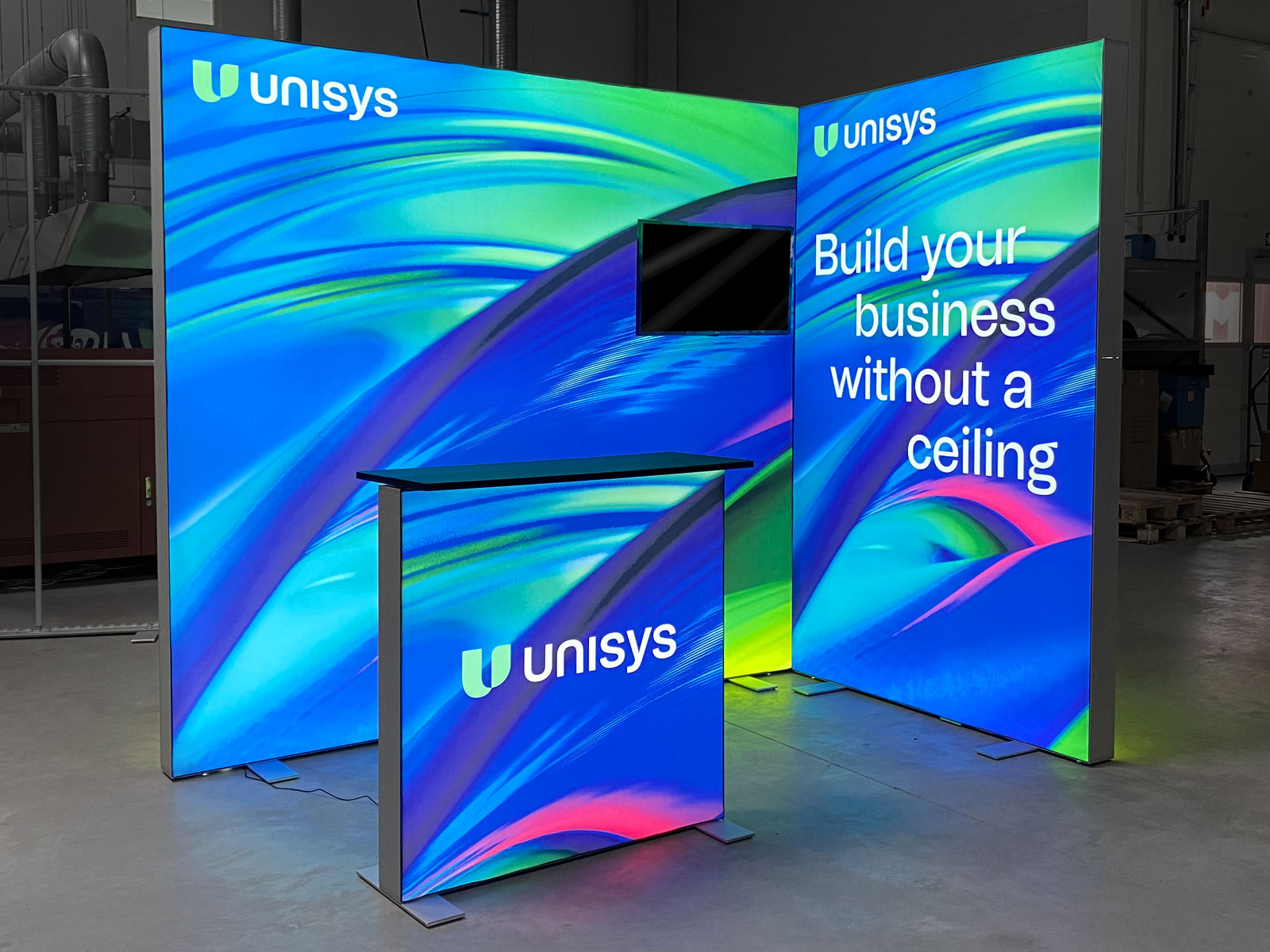 LED Messestand - ALU STAR - Unisys Deutschland GmbH