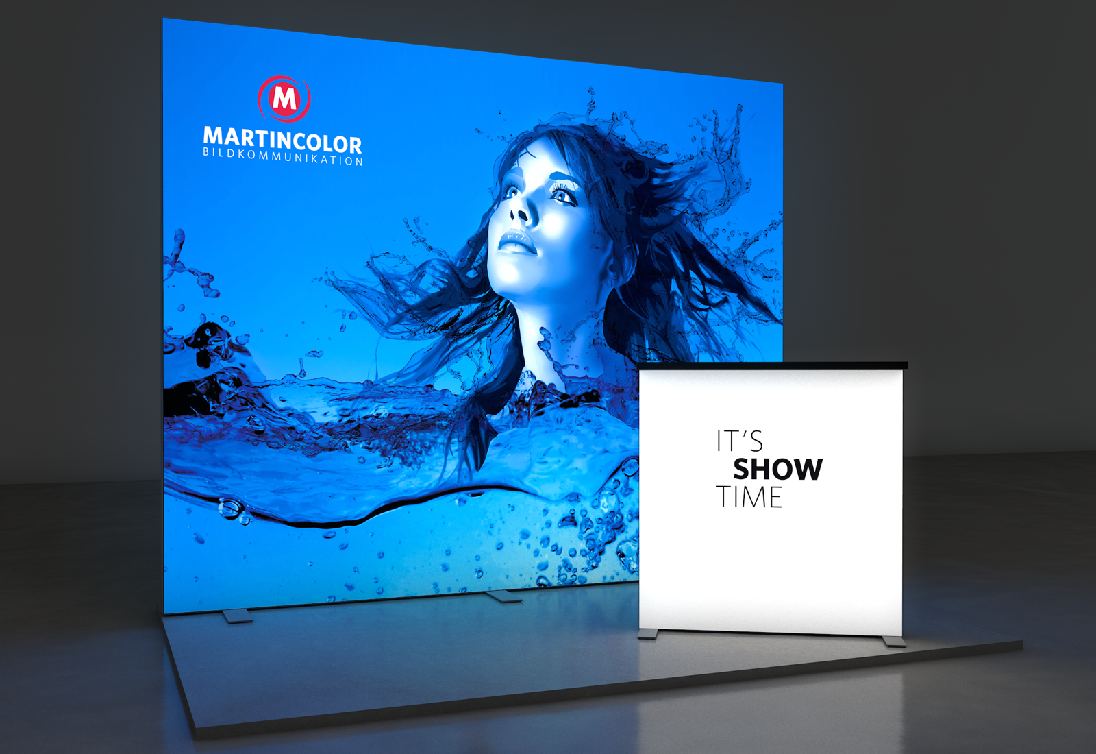 LED Messestand Premium 3x2 m Kopfstand