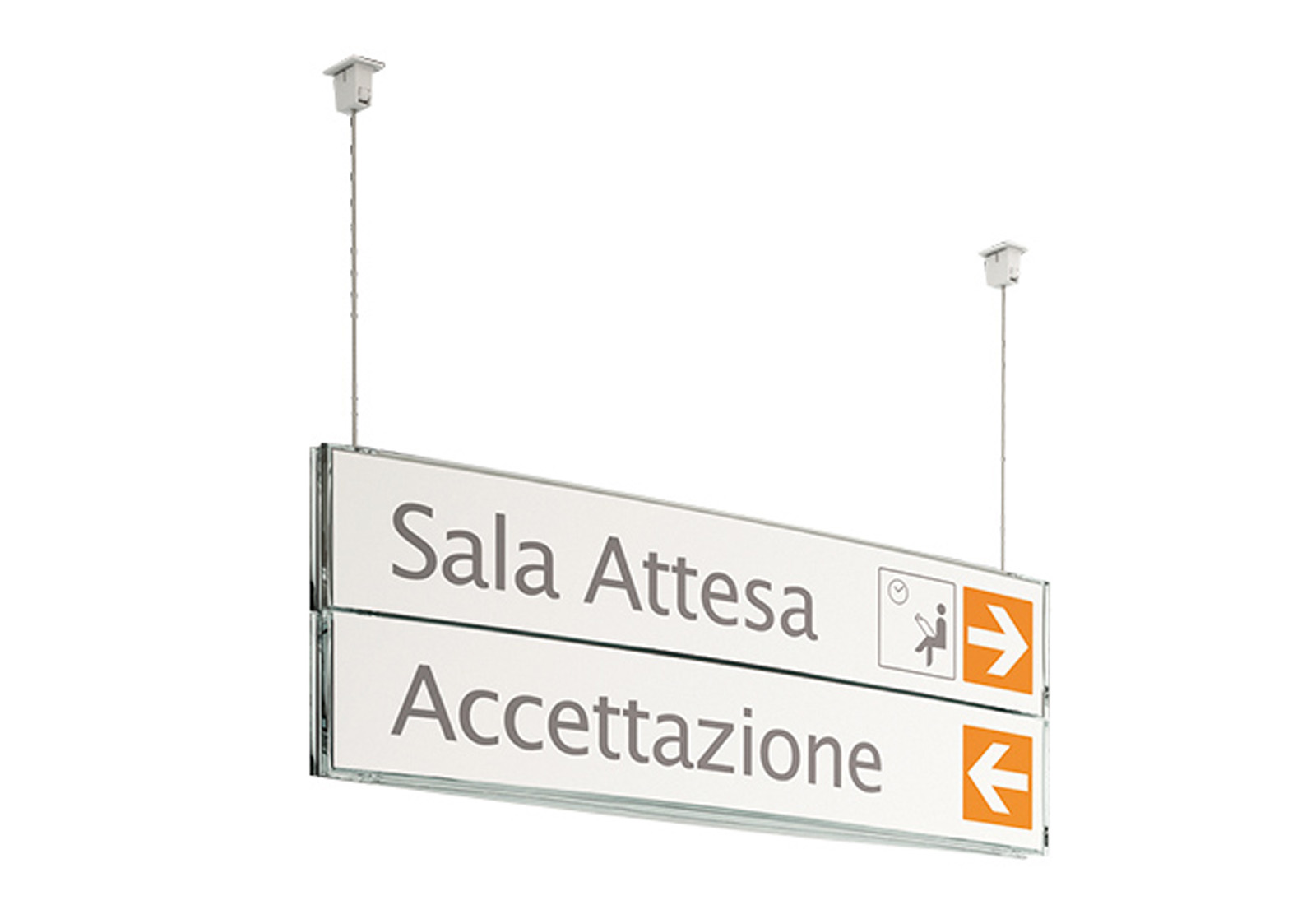 Pixquick Frame Pixquick Suspension | Deckenschild mit Stahlseil, 105 x 60 cm | 10785